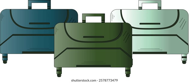 the illustration of the elegant business suitcase design.