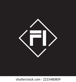 Illustration elegant clean letter fi symbols logo design