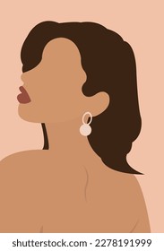 Ilustración de una chica elegante con un fondo rosado