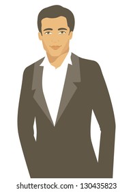 An illustration of elegant handsome man