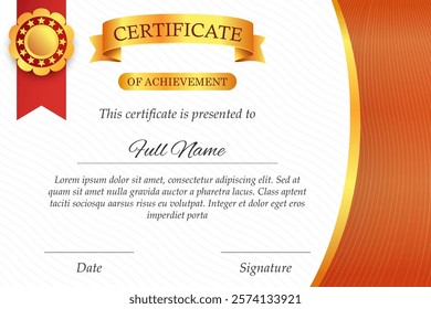 illustration of elegant luxury Certificate template for print design