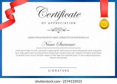 illustration of elegant luxury Certificate template for print design