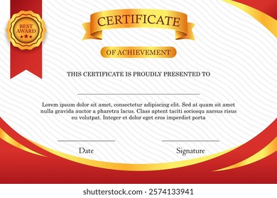 illustration of elegant luxury Certificate template for print design