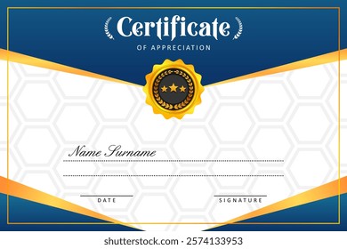 illustration of elegant luxury Certificate template for print design