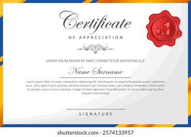 illustration of elegant luxury Certificate template for print design