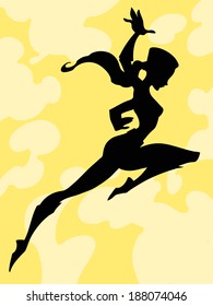Illustration of an elegant super heroine
