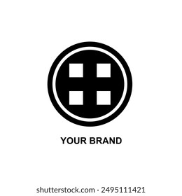 Illustration of Elegant Uniform Button Logo for Your Business