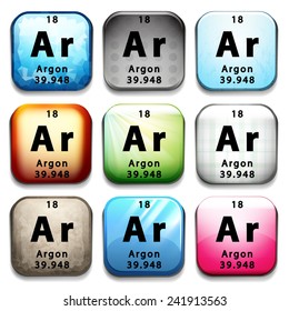 Illustration of an element argon