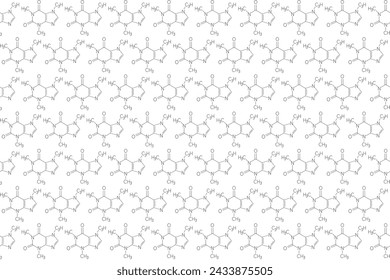 Illustration des Elements Koffein auf weißem Hintergrund.