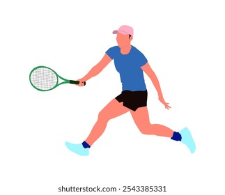 Illustration element of people playing tennis. trying to hold the tennis ball. for design enhancement elements