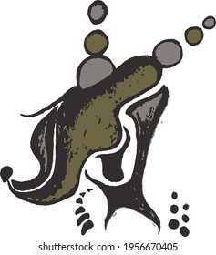 Illustration of Elemental Figures - Vector - See Other Photos - I took all of the same pieces of the vectored artwork and moved them around to create air, fire, earth, water, and spirit. Vectored art.