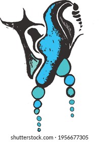 Illustration of Elemental Figures - Vector - See Other Photos - I took all of the same pieces of the vectored artwork and moved them around to create air, fire, earth, water, and spirit. Vectored art