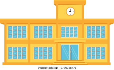 Illustration of an Elementary School Building