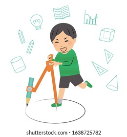 illustration of elementary  school students
