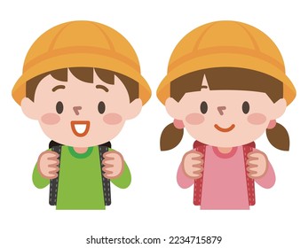 Illustration of elementary school students