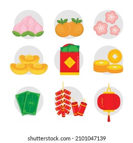 Illustration of elements for chinese new year