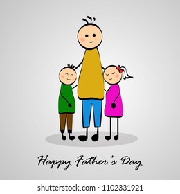 illustration of elements of Fathers day background 