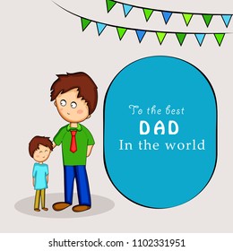 illustration of elements of Fathers day background 