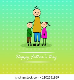 illustration of elements of Fathers day background 