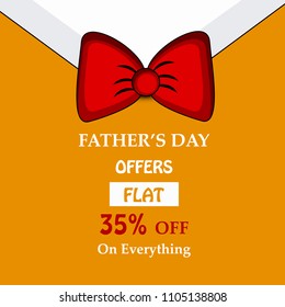 illustration of elements of Fathers day background 