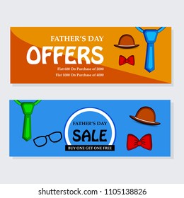 illustration of elements of Fathers day background 