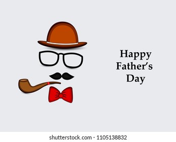 illustration of elements of Fathers day background 