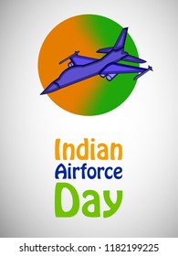 illustration of elements of Indian Airforce Day Background