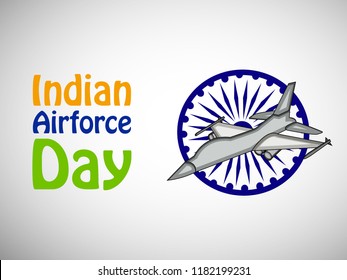 illustration of elements of Indian Airforce Day Background