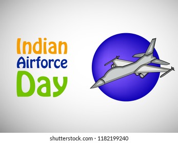illustration of elements of Indian Airforce Day Background
