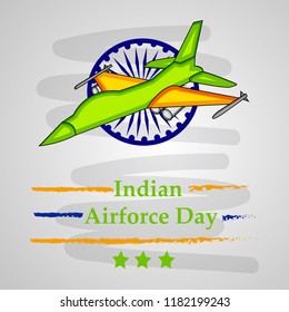 illustration of elements of Indian Airforce Day Background