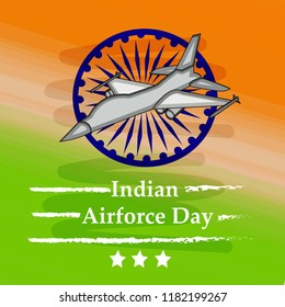 Illustration Elements Indian Airforce Day Background Stock Vector ...