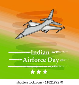 illustration of elements of Indian Airforce Day Background