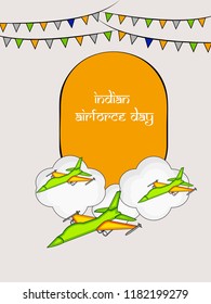 illustration of elements of Indian Airforce Day Background