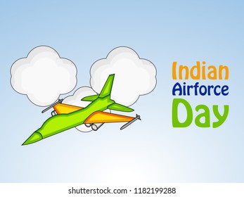 illustration of elements of Indian Airforce Day Background