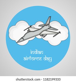 illustration of elements of Indian Airforce Day Background