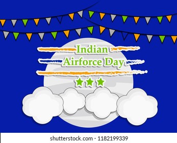 illustration of elements of Indian Airforce Day Background
