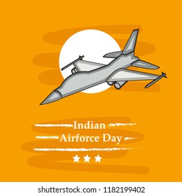 illustration of elements of Indian Airforce Day Background