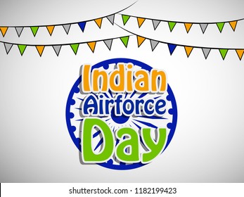 illustration of elements of Indian Airforce Day Background