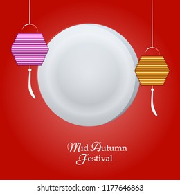 illustration of elements of Mid Autumn Festival background 
