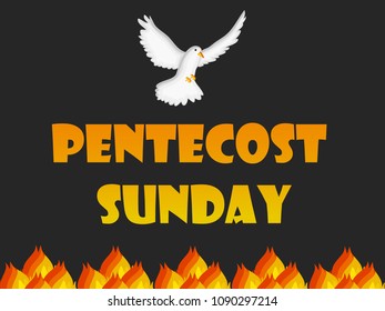 illustration of elements of Pentecost Sunday background 