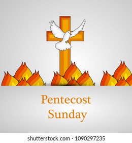 illustration of elements of Pentecost Sunday background 