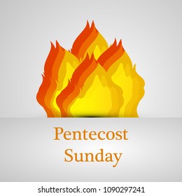 illustration of elements of Pentecost Sunday background 