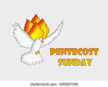 illustration of elements of Pentecost Sunday background 