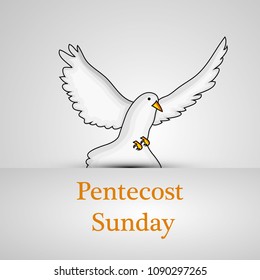 illustration of elements of Pentecost Sunday background 