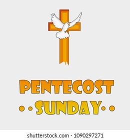 illustration of elements of Pentecost Sunday background 