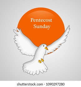 illustration of elements of Pentecost Sunday background 