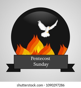 illustration of elements of Pentecost Sunday background 