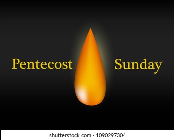 illustration of elements of Pentecost Sunday background 