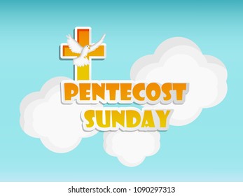 illustration of elements of Pentecost Sunday background 