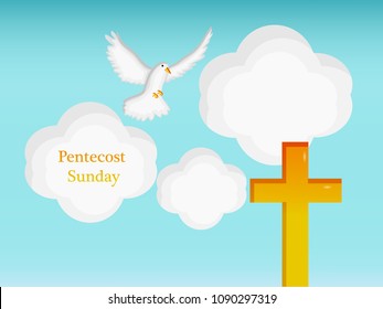 illustration of elements of Pentecost Sunday background 